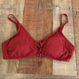 Shade and shore women's size medium dark red bikini swimsuit top